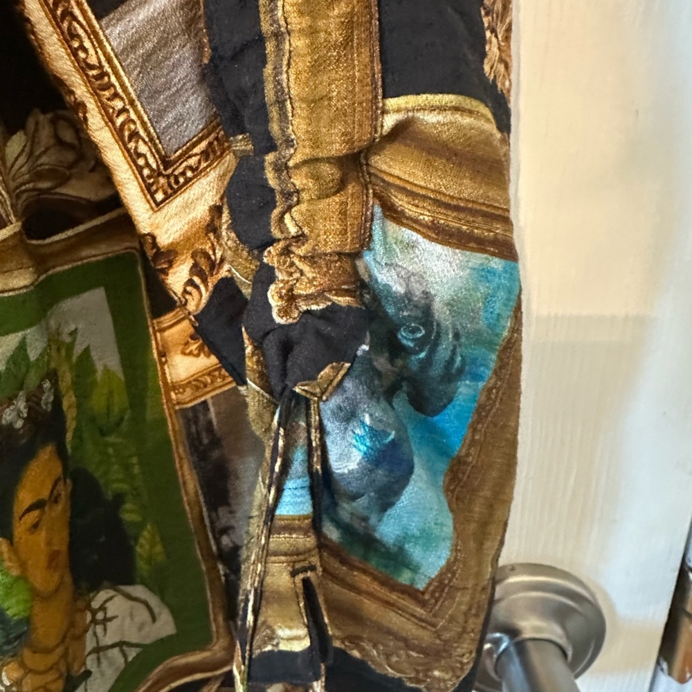 John Mark Black and Gold Art long sleeve blouse - Picture 4 of 16